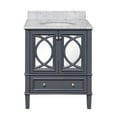 thumbnail image 3 of Olivia 30" Bathroom Vanity with Marine Gray Cabinet and Carrara Marble Top, 3 of 8