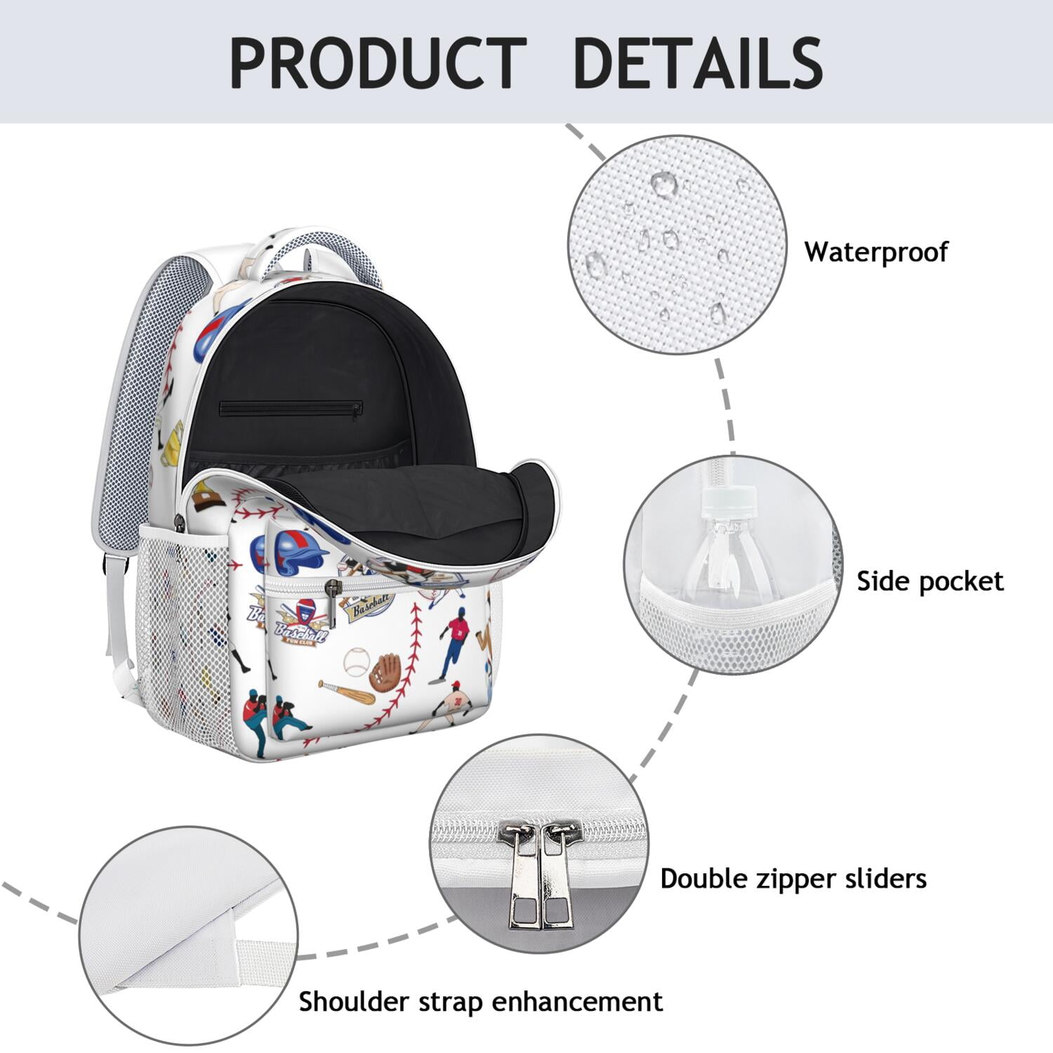 Player Approved Waterproof Backpack - Ergonomic Design for Baseball, Basketball, Soccer - Stylish & Durable Bookbag for Teens