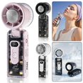 thumbnail image 2 of Icerush Turbo Handheld Fan with Ice Plate 100 Speeds LED Foldable Portable Cooling Fan for Outdoor Travel, 2 of 5