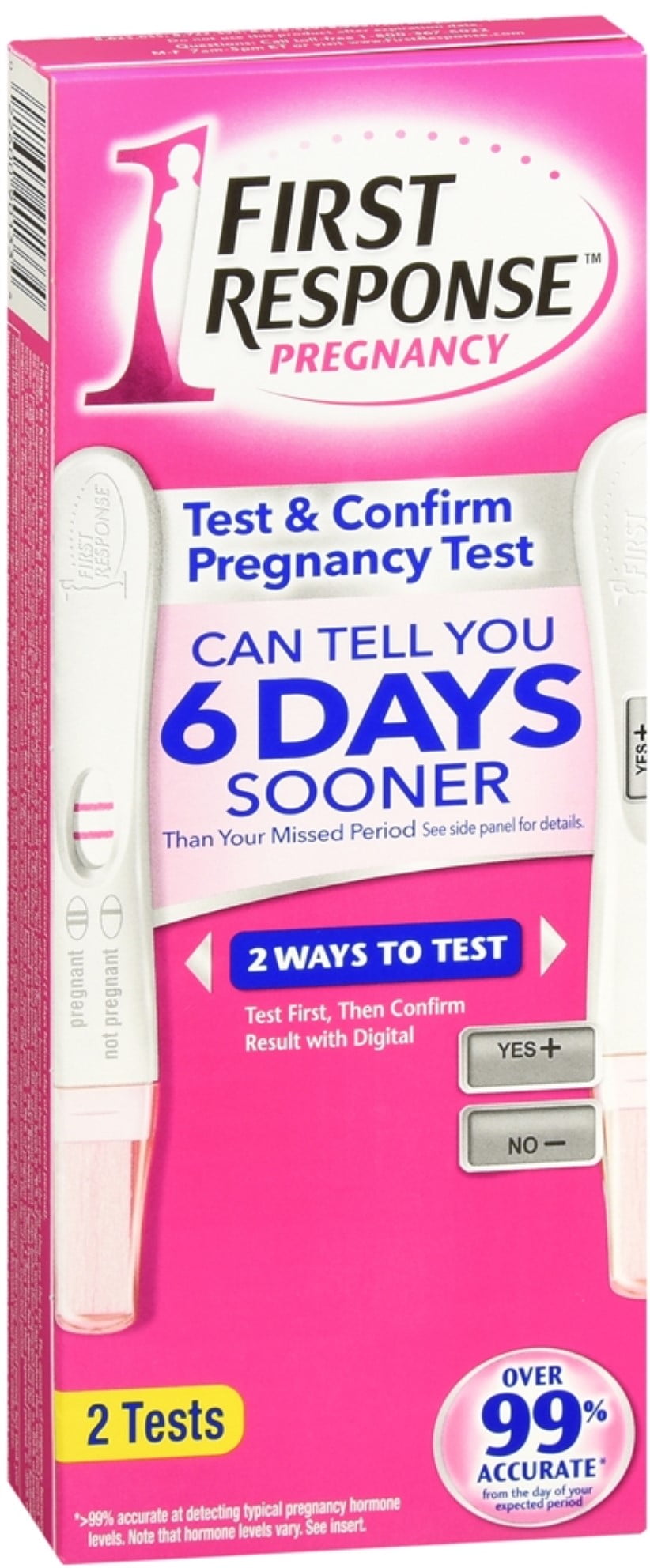 FIRST RESPONSE Pregnancy Test & Confirm 2 Each (Pack of 6) Walmart