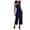 Blue - navy, variant on Speechless Womens Tie-Front Jumpsuit, Blue, Juniors, Large