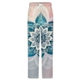 thumbnail image 5 of Elegant Floral Mandala Art Winter Female Pants Flannel High Waist Women Pants Lady Warm Straight Leg Plush Trousers, 5 of 7