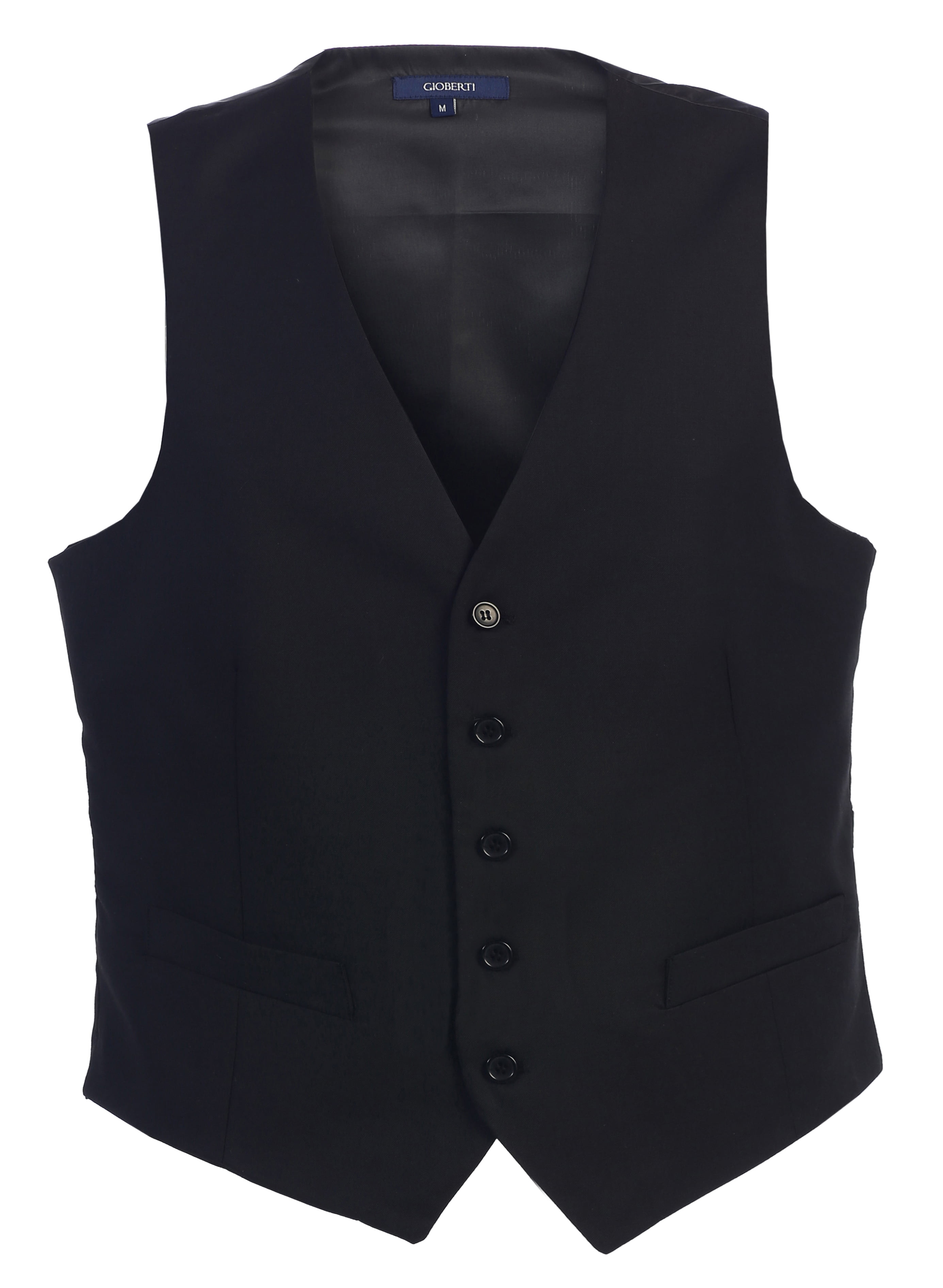 Gioberti Mens 5 Button Faux Leather Vest