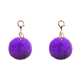 thumbnail image 1 of Llavero Con Piel Conejo Rex Imitación 8cm Bolso para Coche Felpa para Color Morado, 1 of 3