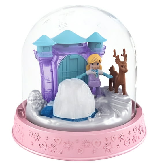 Polly Pocket Holiday Ornament Snow Globe with Reindeer