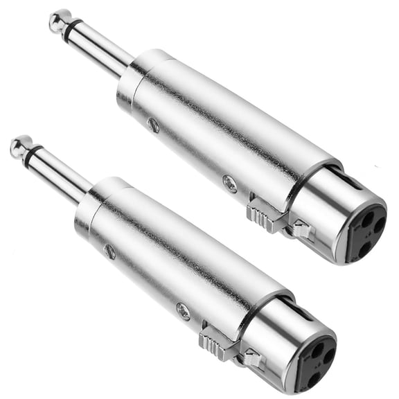 2 AT TQTMXLRF XLR Female to 1/4" Mono Male Adapter Converter Gender Audio Coupler