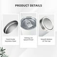 thumbnail image 5 of 20oz Car Cup Three-Piece Set Of Single Silver Edge No Smell Easy To Carry Heat Preservation For Daily Car Sports Travel Flowers And Butterflies, 5 of 8
