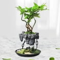 thumbnail image 3 of serony Pot de Plante Jardinière Conteneur de Succulentes Support de Conteneur Pot de Fleurs Rond avec Rocaille, 3 of 9