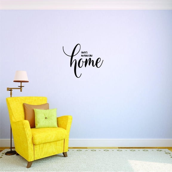 Custom Decals There's No Place Like Home Wall Art Size: 12 X 18 Inches Color: Black