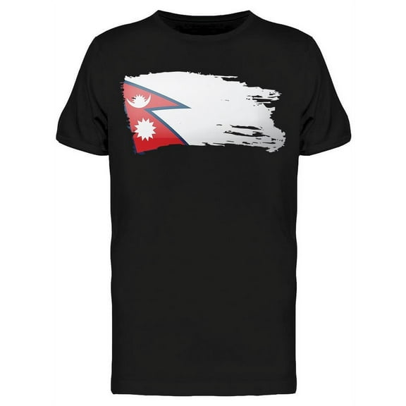 Nepal Flag Brush Strokes T-Shirt Men -Image by Shutterstock, Male Medium