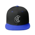 thumbnail image 2 of Daxton Classic Snapback Old English A to Z Numbers Initials Flat Bill Visor Cap-Black Royal Hat, Letter C, 2 of 3