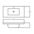 thumbnail image 3 of American Imaginations 23.8-in. W 1 Hole Ceramic Top Set In White Color - Overflow Drain Incl. AI-30410, 3 of 8