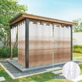 thumbnail image 6 of Brown White Ombre Outdoor Curtains for Patio Waterproof,Windproof Privacy Curtains with Weighted Bottom,Vintage Farmhouse Abstract Striped Outside Drapes for Picnic Garage Yard Cabana 54"x95" 2 Panel, 6 of 8