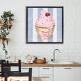 thumbnail image 2 of Stupell Industries Pastel Cupcake with Bow Black Framed Floater Canvas Wall Art design by Lori Mosley, 25 x 25, 2 of 9