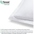 thumbnail image 6 of Delara Eucalyptus Tencel Lyocell Euro Pillow Shams 26"x26", Set of 2, Cooling, Silky Soft, Moisture-Wicking, Breathable, White, 6 of 7