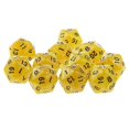 thumbnail image 1 of 10pcs Twenty Sided Dice D20 Playing D&d Games Rpg Party Dices Yellow, 1 of 5