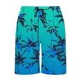 thumbnail image 4 of COSFO Hawaiian Mens Swim Trunks Casual Quick Dry Summer Board Shorts Elastic Waist Beach Drawstring Breathable Relaxed Fit Swim Shorts, 4 of 5