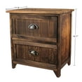 thumbnail image 3 of DL Furniture Fully Assembled Wood Classic Jungle Natural Nightstand 2 Drawer Shelf Organizer Jungle Natural Finish, 3 of 3