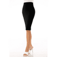 thumbnail image 3 of SOMER Skirts For Women Premium Nylon Ponte Stretch High Waist Pencil Suit Skirts Below, 3 of 7