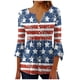 thumbnail image 1 of Blusas de Manga Corta para las Mujeres Impresas 3/4 Manga Cuello Redondo Blusa Casual, Ligero Diario Superior, 1 of 5