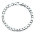 thumbnail image 2 of Bling Jewelry Womens Solid Mirror Venetian Box Link Chain Bracelet Silver, 2 of 6