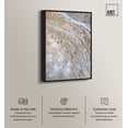 thumbnail image 2 of Shimmering Milky Canvas Elegant Gold Abstract by Art Remedy, Black Frame, 10" x 15", 2 of 7