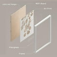 thumbnail image 4 of PixonSign&nbsp;Adhesive Canvas Poster Pastel Autumn Brown Island Leaf Framed Wall Art Nature Wilderness Digital Modern Art Decorative Elements Multicolor Botanical Floral Prints Set - 12"x16" White, 4 of 5