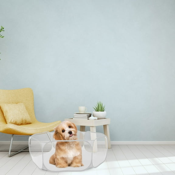 Clispeed Foldable Portable Pet Playpen for Small Animals Made with Strong Polyester Material Grey