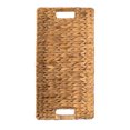 thumbnail image 3 of Natural Decorative Rectangular Hand-Woven Water Hyacinth Serving Tray with Built-in Handles, Small, 3 of 6