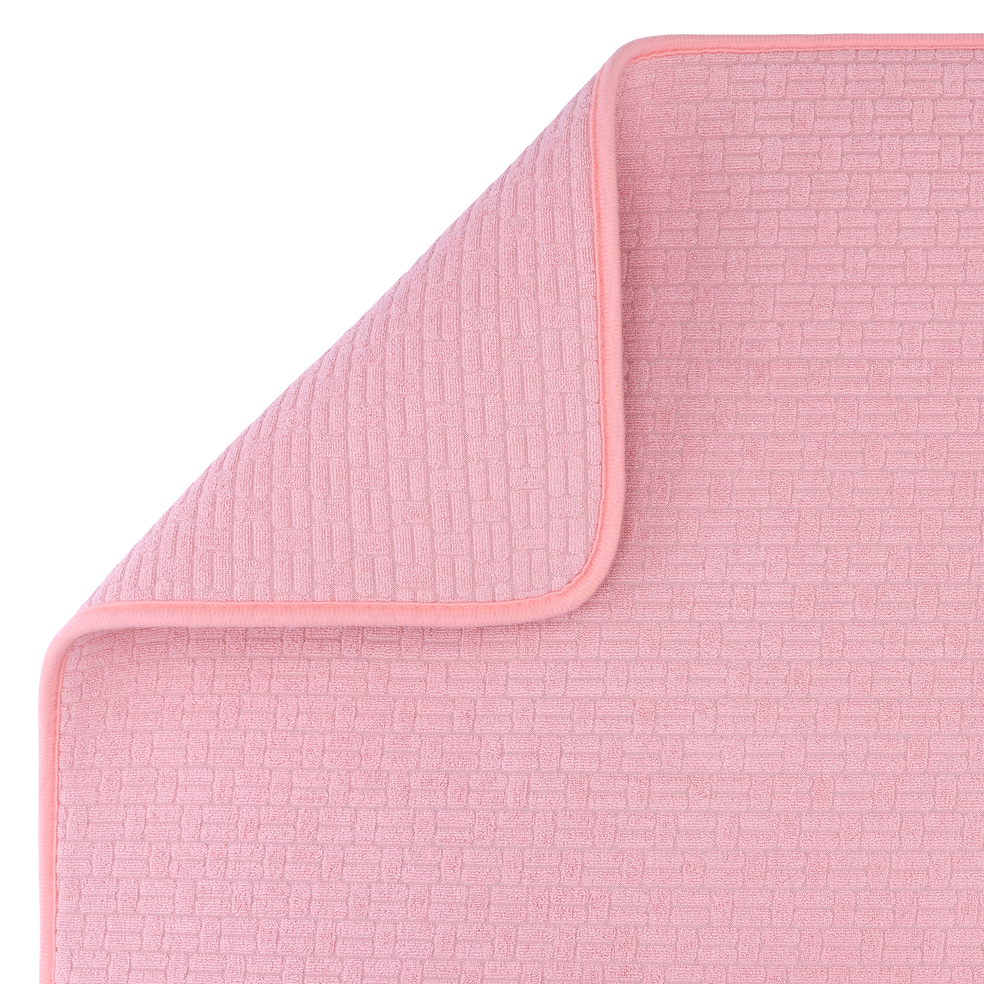 Unique Bargains Absorbent Microfiber Kitchen Mat Stone Drying Mat Pink 23.6*17.7 in