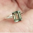 thumbnail image 2 of Green Amethyst Ring Statement Wedding Engagement Band Promise Ring 925 Sterling Silver Rose Gold Plated Gemstone Jewelry For Women Gift, 2 of 5