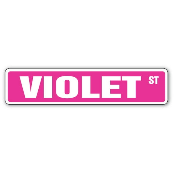 VIOLET Street Sign Childrens Name Room Sign | Indoor/Outdoor |  24" Wide