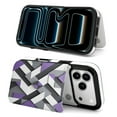 thumbnail image 4 of Abstract Geometric Art Purple Black Grey Leather Wallet Case for iPhone 16 Wallet Case Card Holder Flip, 4 of 8