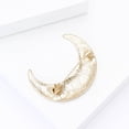 thumbnail image 7 of Blue Enamel Crescent Moon Brooch Pin with Sleeping Metal Stars – Celestial Night Jewelry for Women, Men Unique Gold Tone Vintage-Style Accessory, 7 of 7