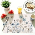 thumbnail image 3 of Stegali Summer Blue Brown Poppy Linen Placemats, 12x18 Inch Table mats Set of 4, 3 of 7