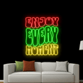 thumbnail image 2 of Handmadetneonsign Enjoy Every Moment Neon Sign, Inspirational Quotes Wall Art Decor, Bedroom Wall Decor, 2 of 5