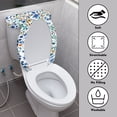 thumbnail image 3 of HELLHERO Floral Pattern Bathroom Toilet Lid Cover Set, Machine Washable Polyester Toilet Lid Covers Set, 17x21 Inches, 3 of 8
