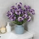thumbnail image 4 of Arreglo floral artificial de pensamientos y eucalipto para decoración de bodas, adornos de sala de estar, estilismo de escenas y centros de mesa florales., 4 of 6