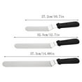 thumbnail image 3 of Hearth & Gear Angled Stainless Steel Icing Spatula 3 Pack 6 Inch 8 Inch 10 Inch Baking Tool Stainless Steel Cake Spatula 3 Piece Set Of Spatula Flower Spatula Cookie Baking compatible with Machine, 3 of 7