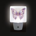 thumbnail image 3 of Butterfly with Purple Night Light LED Dusk to Dawn Auto Sensor Night Lamp Plug-in Nightlight for Bedroom Hallway Kitchen 2 PCs, 3 of 7