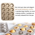 thumbnail image 4 of Matsuzay Bandeja para hornear magdalenas DIY de 6/12 tazas, molde de acero antiadherente, bandeja para hornear huevos, molde para pasteles y magdalenas, Herramientas y accesorios para hornear oro doce Matsuzay HA001646-04, 4 of 6