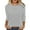 Gray, variant on New trends for her GaThRRgYP Crewneck Tee with Long Sleeves,Fashion Women's Casual Solid Color Round Neck 3/4 Sleeve T-shirt Top Blouse Navy S