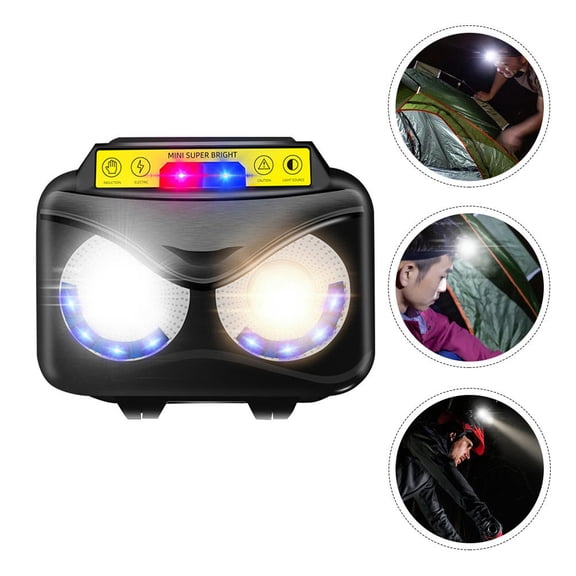 WEUVEB Outdoor LED Headlamp Lightweight ABS Night Torch for Camping Hiking Running