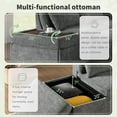 thumbnail image 6 of Luckhao Modern U-Shaped 7-Seat Sleeper Sectional Sofa with Pull Out Bed, Storage Chaise, USB Ports & Cupholders, 6 of 15