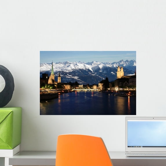 Top Switzerland Wall Mural by Wallmonkeys Peel and Stick Graphic (18 in W x 12 in H) WM143748