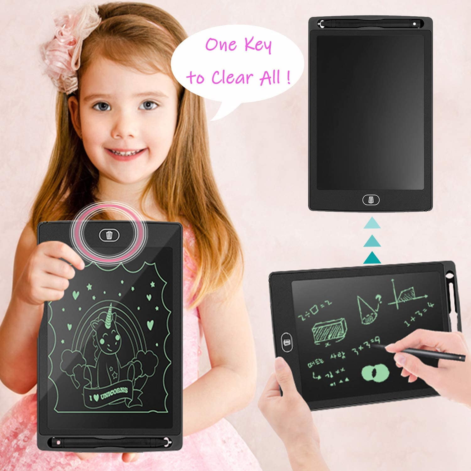 8.5 inch LCD Writing Tablet Portable Handwriting Drawing Board eWriter Digital Doodle Pads Memo for Kids Adult Designer School Office Home Red 8.5 inch LCD Writing Tablet Portable Handwriting Drawing Board eWriter Digital Doodle Pads Memo for Kids Adult Designer School Office Home Red
