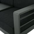 thumbnail image 5 of Coral Bay Outdoor Gray Aluminum 7 Piece Sofa Chat Set with Fire Table, 5 of 11