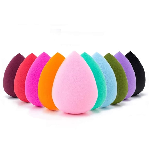 10 Pcs Perfect Makeup Sponge Set Blender Flawless for Liquid, Multi-colored Beauty Makeup Sponges Multi color