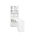thumbnail image 6 of L Shaped Desk with Hutch, Modern Computer Desk With Bookshelf, Drawer And Storage Cabinets, Corner Writing Workstation For Home Office Study Room, 6 of 9