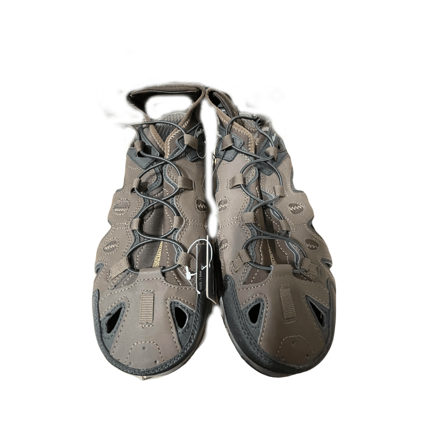 Eddie Bauer Men's Enclosed Toe Bungee Closure Rainer Sandals (Brown